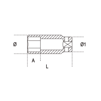 Đầu tuýp lục giác dài Beta 720L 21 Đầu tuýp lục giác dài Beta 720L 21